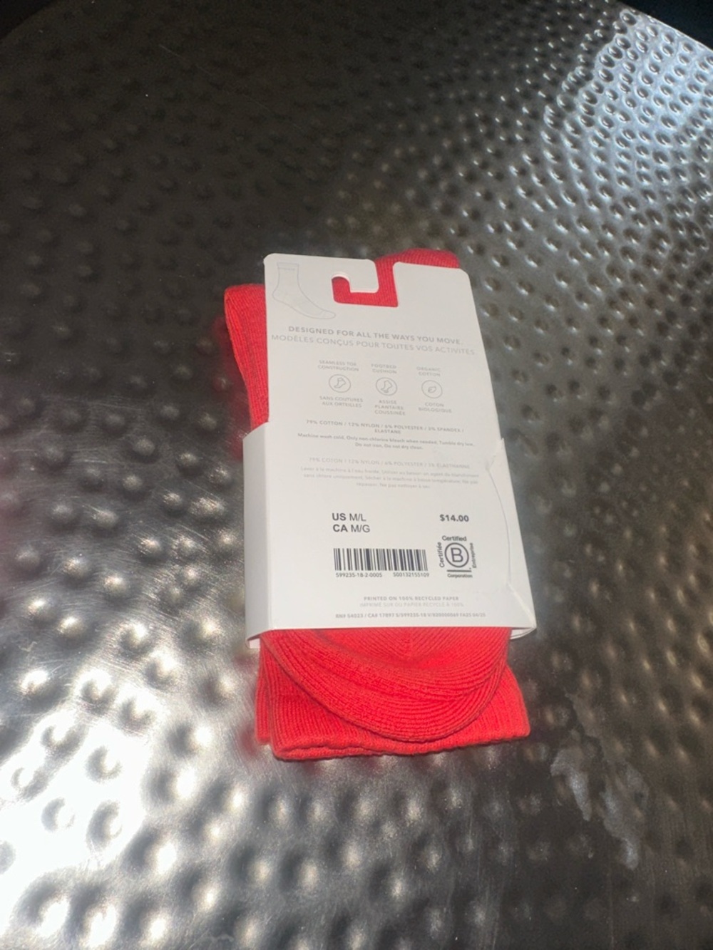 NWT Athleta Everyday Crew Socks - size M/L - Picture 3 of 5